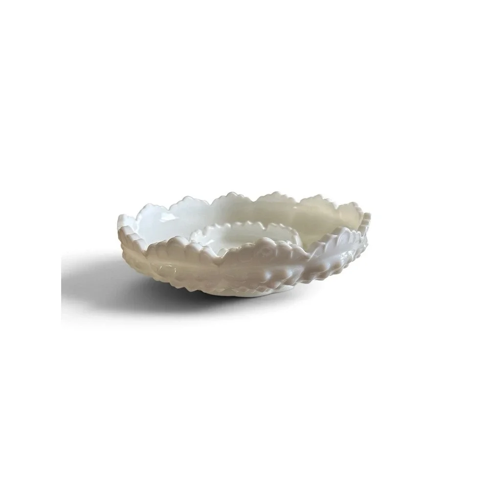 Fenton White Milk Glass Hobnail ashtray/ Candle Holder